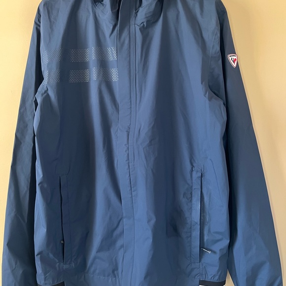Rossignol Blue Windbreaker Jacket with High Collar and Relaxed Fit - Picture 4 of 13